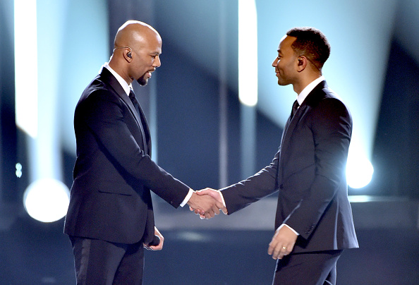ommon (L) and John Legend perform onstage during The 57th Annual GRAMMY Awards at the STAPLES Center on February 8, 2015 in Los Angeles, California. (Photo by Kevin Winter/WireImage)