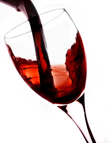 Glass of red wine