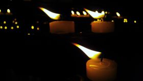 Candles Burning In Church