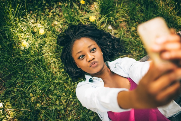 Posing for the perfect selfie