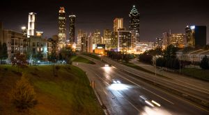 Skyline of the Atlanta on the night
