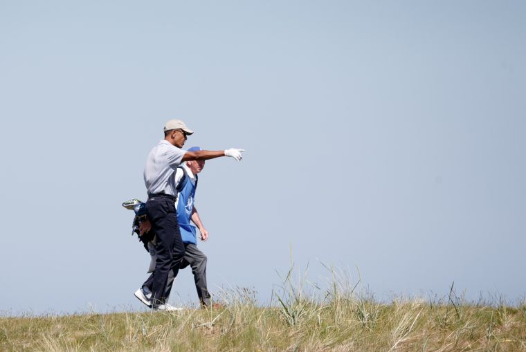 Former President Obama Plays Golf in St Andrews