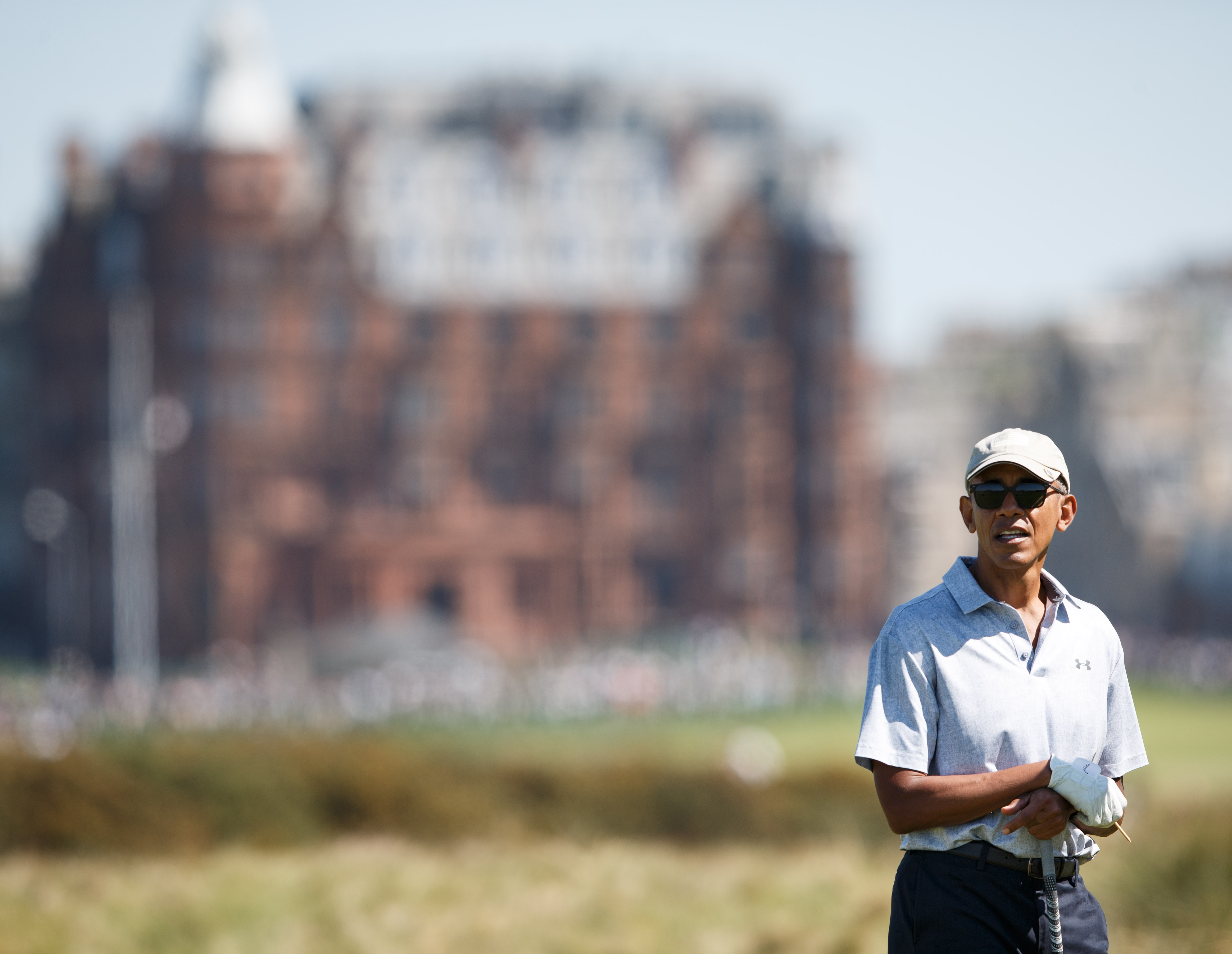 Former President Obama Plays Golf in St Andrews