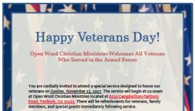 Open Word Christian Ministries Veterans Day Celebration
