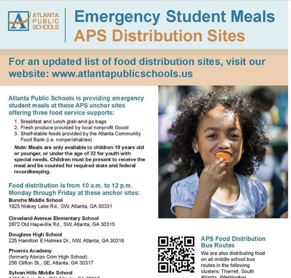 atlanta pulbic schools free meals