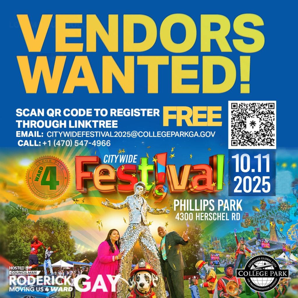 City of College Park Citywide Festival 2025 - Vendors Wanted
